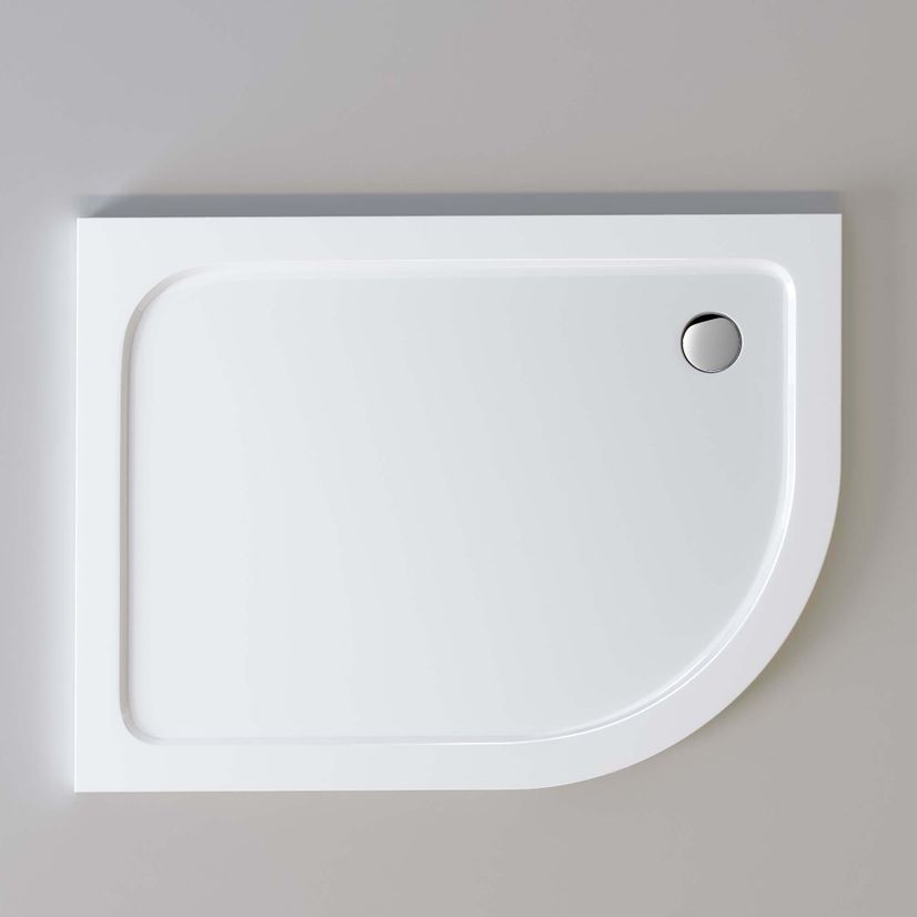 London Offset Quadrant Stone Shower Tray 1200x900mm - Right Handed